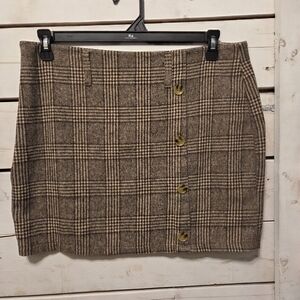 2- Plaid Brown Short Skirts